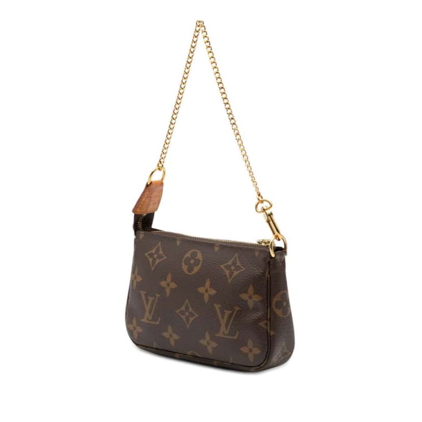 Louis Vuitton Monogram Mini Pochette Accessoires Brown Very good condition - Back View
