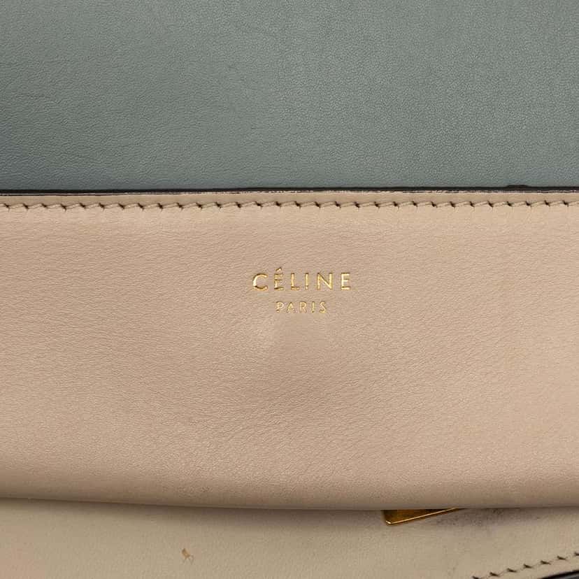 Celine Leather Frame Shoulder Bag Blue Leather Good condition - Box View