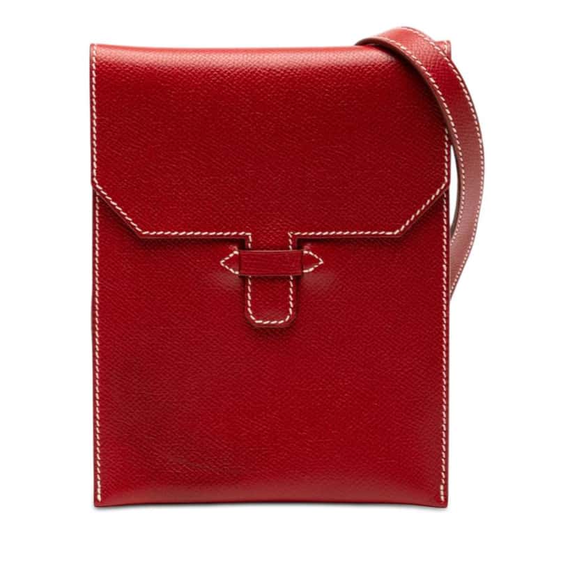 Hermès Courchevel Amelie Red Leather Very good condition - Front View