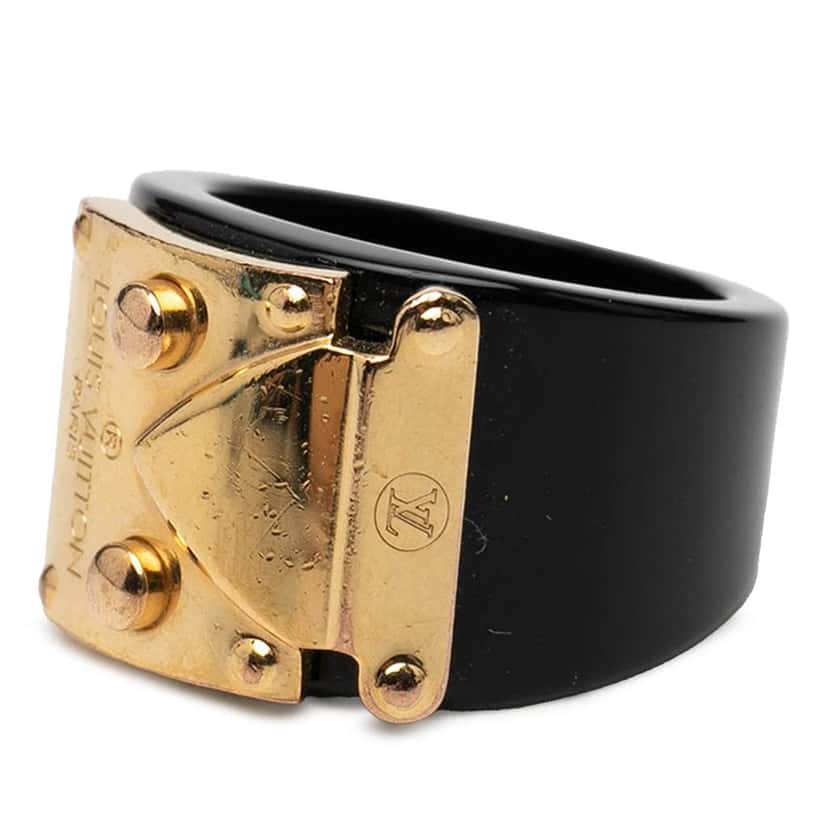 Louis Vuitton Resin Lock Me Ring L Black Very good condition - Back View