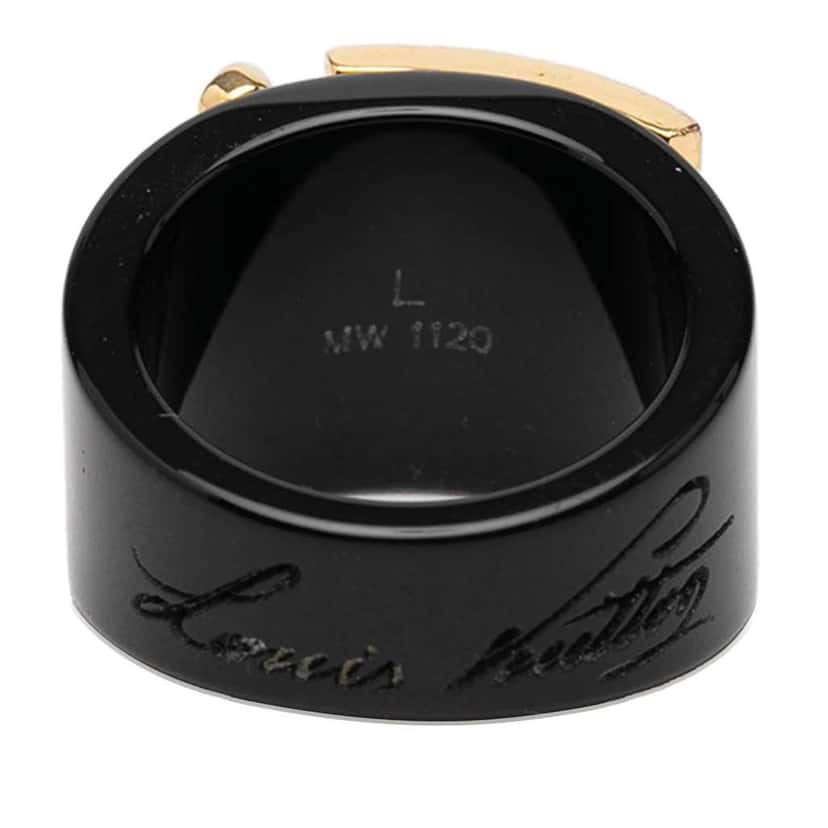 Louis Vuitton Resin Lock Me Ring L Black Very good condition - Inside View