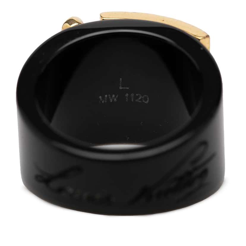 Louis Vuitton Resin Lock Me Ring L Black Very good condition - Model View