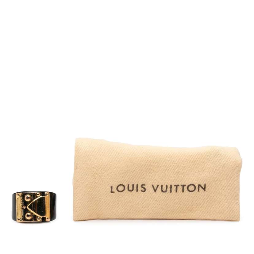 Louis Vuitton Resin Lock Me Ring L Black Very good condition - Box View