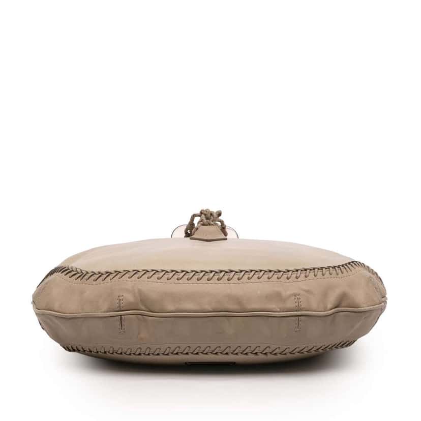 Burberry Leather Tassel Hobo Bag Beige Leather Good condition - Inside View