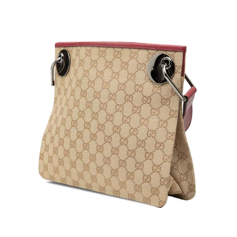 Gucci GG Canvas Eclipse Crossbody Beige Good condition - Back View