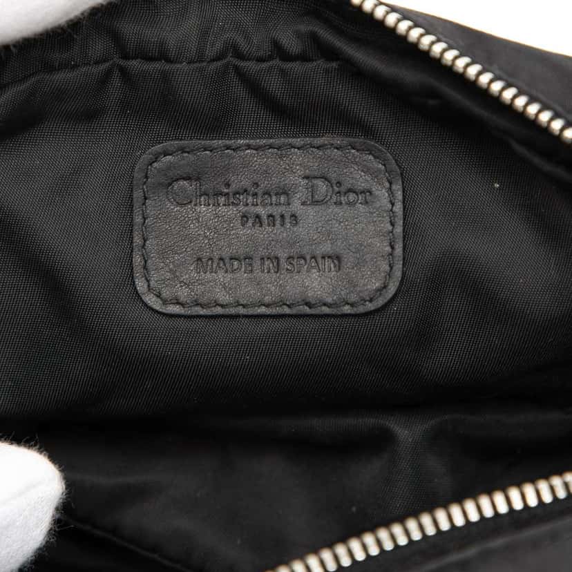 Dior Nylon Cannage Charm Trousse Cosmetic Bag Black Very good condition - Box View