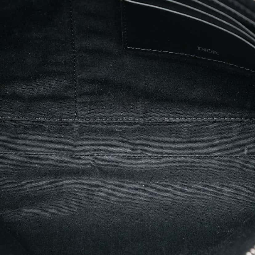 Dior Oblique Canvas Pouch Blue Canvas Good condition - Model View