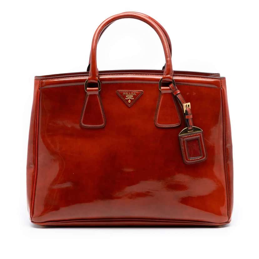 Prada Spazzolato Parabole Tote Brown Leather Very good condition - Front View