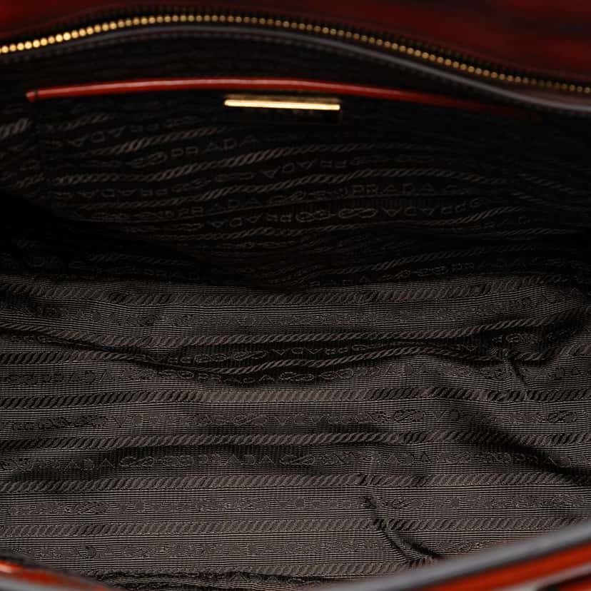 Prada Spazzolato Parabole Tote Brown Leather Very good condition - Model View