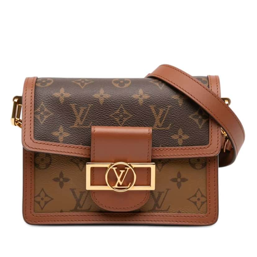 Louis Vuitton Monogram Reverse Mini Dauphine Brown Good condition - Front View