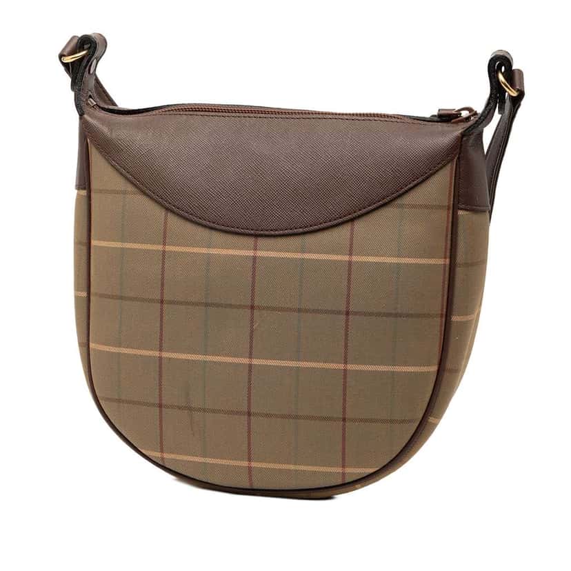 Burberry Vintage Check Canvas Crossbody Brown Canvas Good condition - Back View