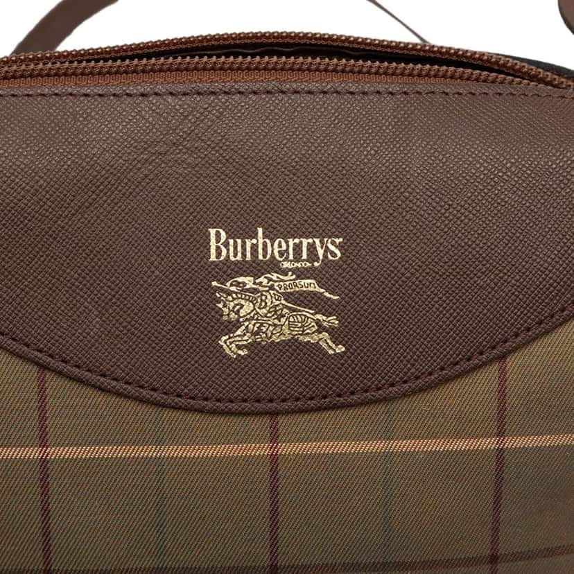 Burberry Vintage Check Canvas Crossbody Brown Canvas Good condition - Box View
