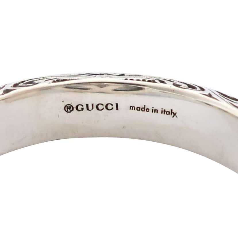 Gucci Sterling Silver GG Marmont Key Ring Silver Silver Good condition - Inside View
