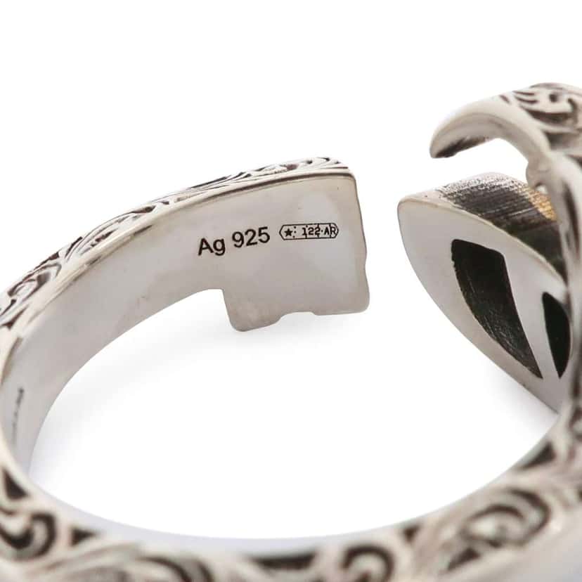 Gucci Sterling Silver GG Marmont Key Ring Silver Silver Good condition - Model View