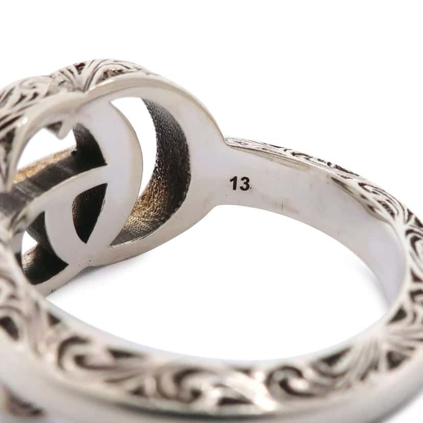 Gucci Sterling Silver GG Marmont Key Ring Silver Silver Good condition - Box View