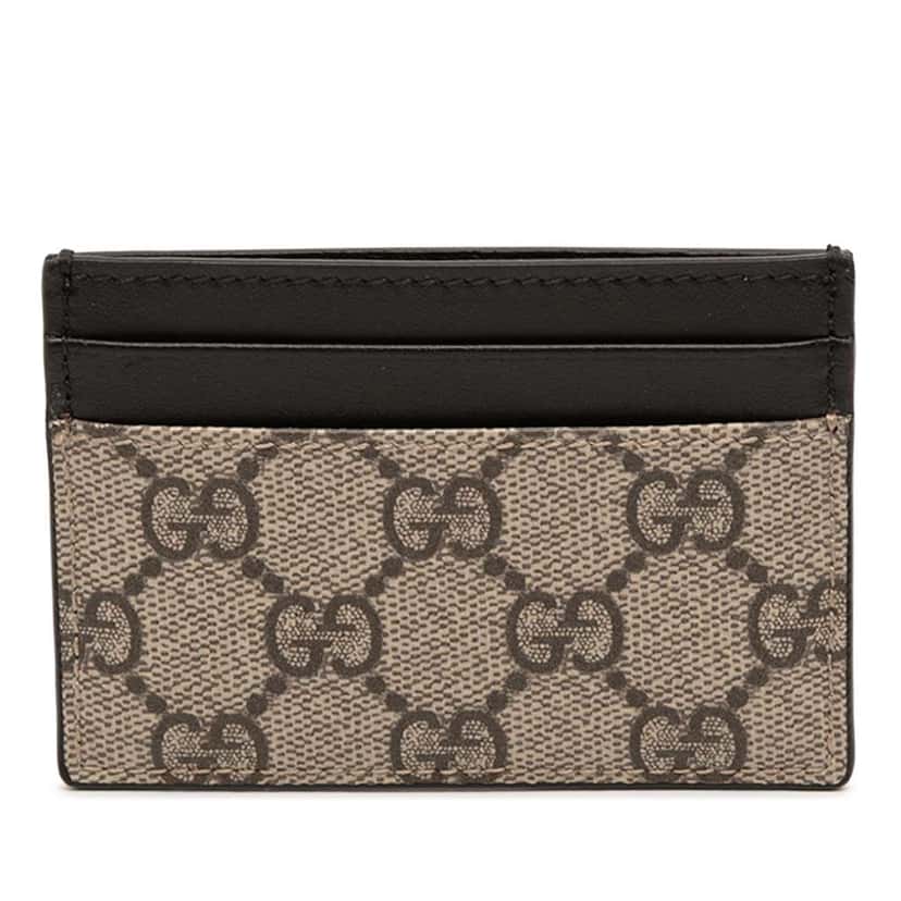 Gucci GG Supreme Card Holder Beige Good condition - Front View