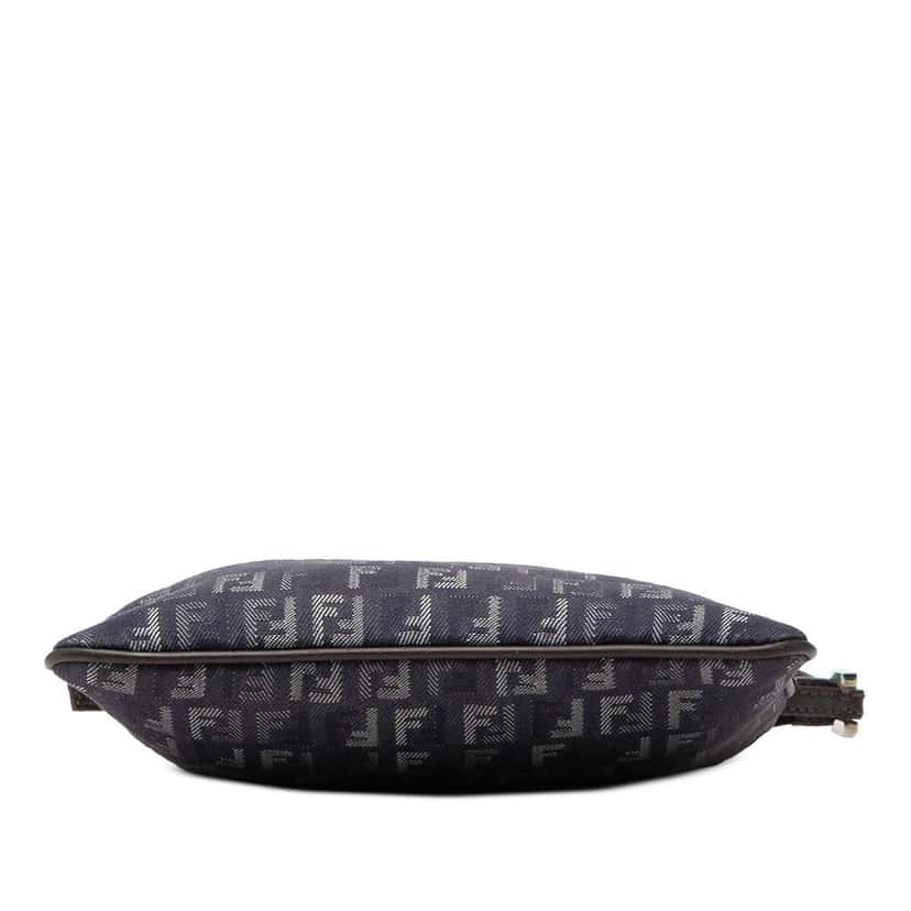 Fendi Zucchino Denim Crossbody Blue Denim Fair condition - Inside View