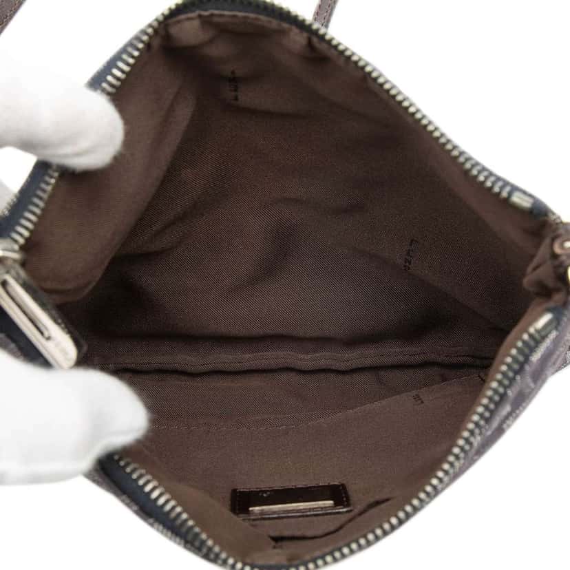 Fendi Zucchino Denim Crossbody Blue Denim Fair condition - Model View