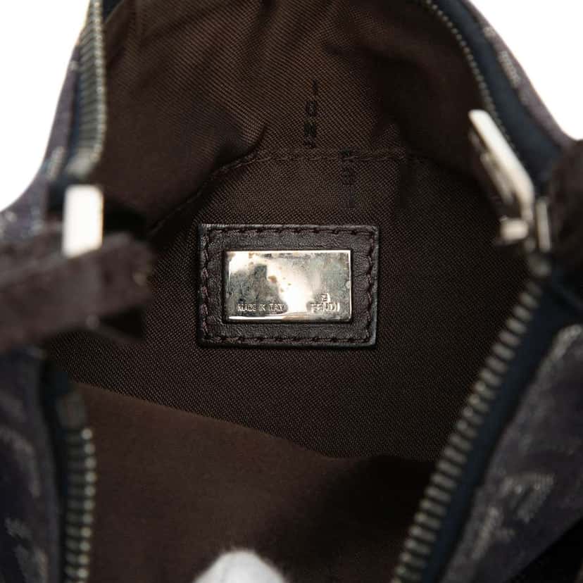 Fendi Zucchino Denim Crossbody Blue Denim Fair condition - Box View