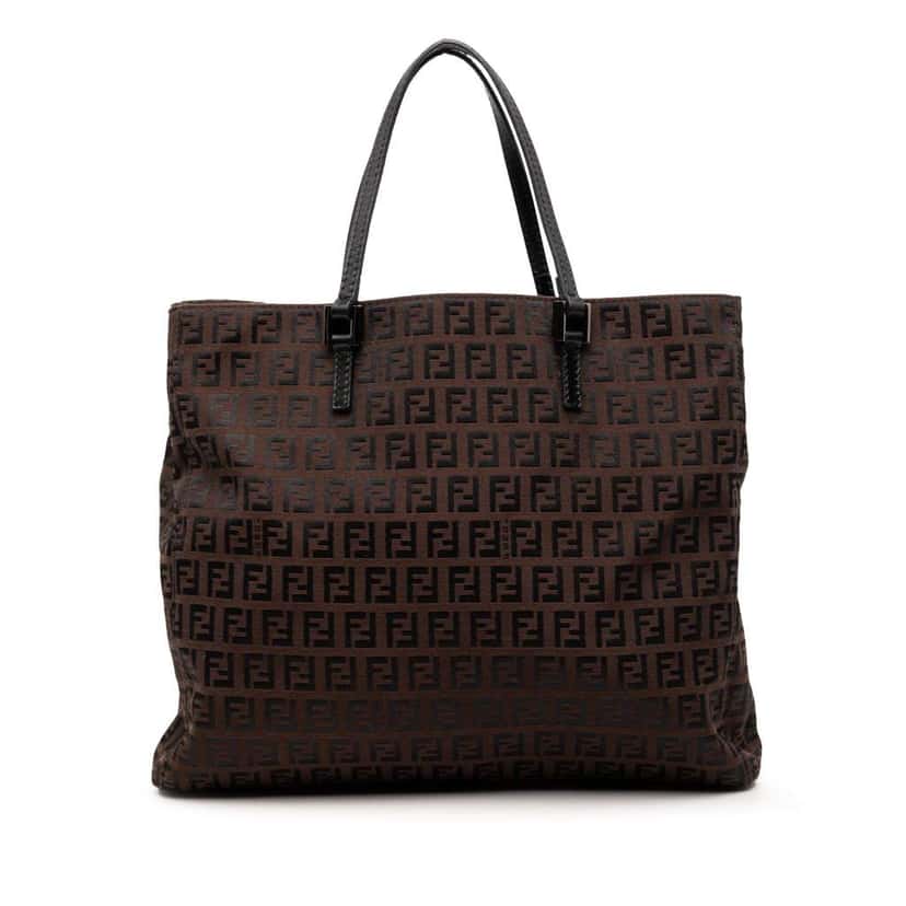 Fendi Zucchino Canvas Tote Brown Canvas Good condition - Front View