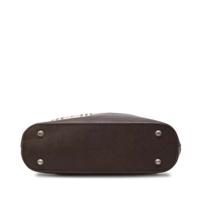 Burberry House Check Canvas Shoulder Bag Beige Good condition - Inside View