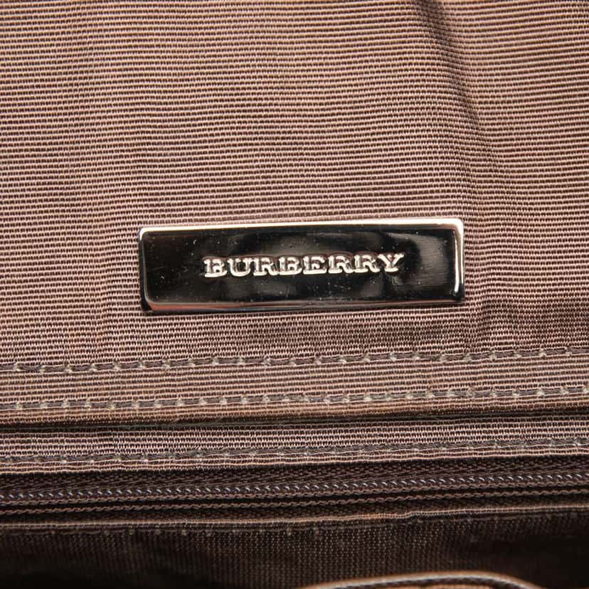 Burberry House Check Canvas Shoulder Bag Beige Good condition - Box View