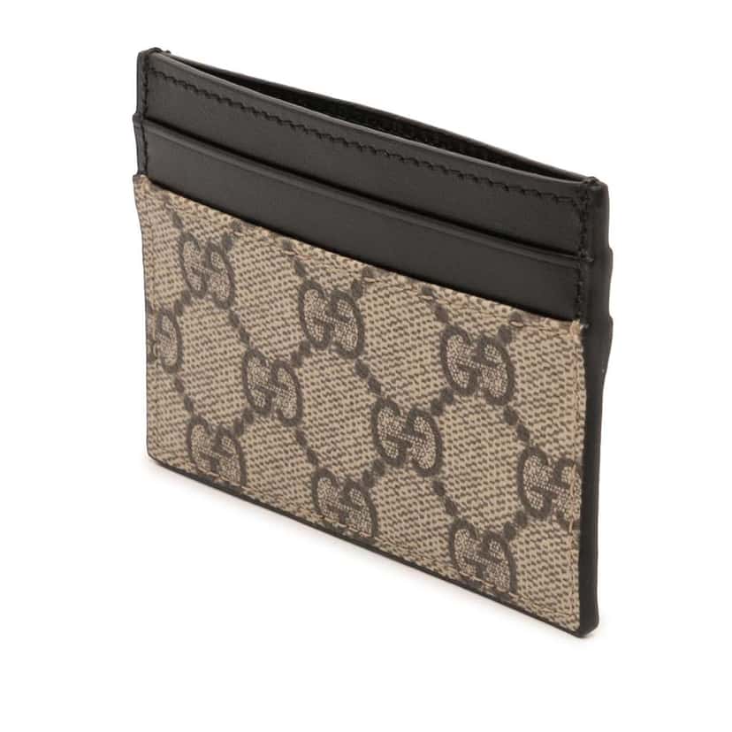 Gucci GG Supreme Card Holder Beige Good condition - Back View