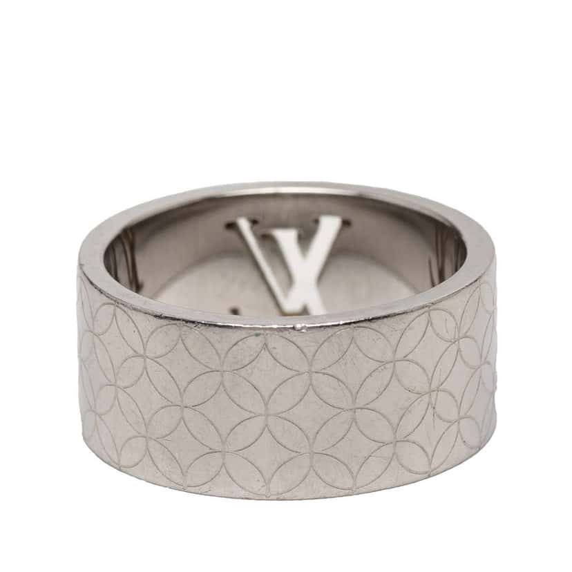 Louis Vuitton Stainless Steel LV Champs Elysees Ring L Silver Stainless steel Good condition - Inside View
