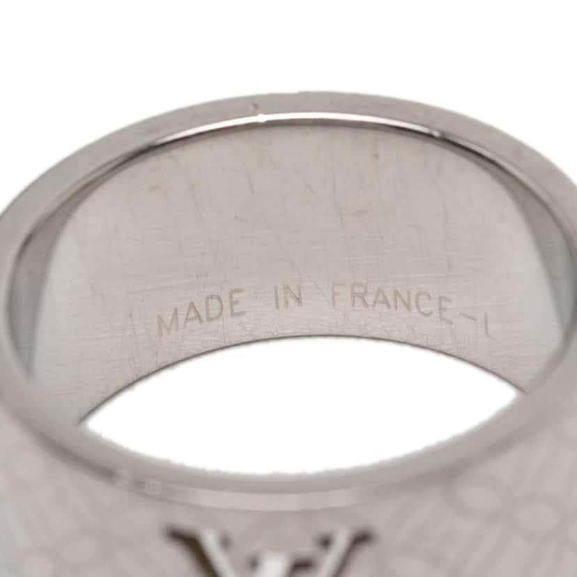 Louis Vuitton Stainless Steel LV Champs Elysees Ring L Silver Stainless steel Good condition - Model View