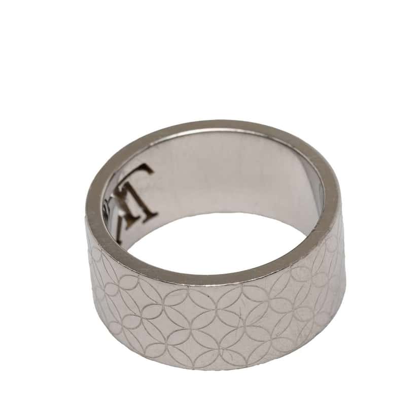 Louis Vuitton Stainless Steel LV Champs Elysees Ring L Silver Stainless steel Good condition - Box View