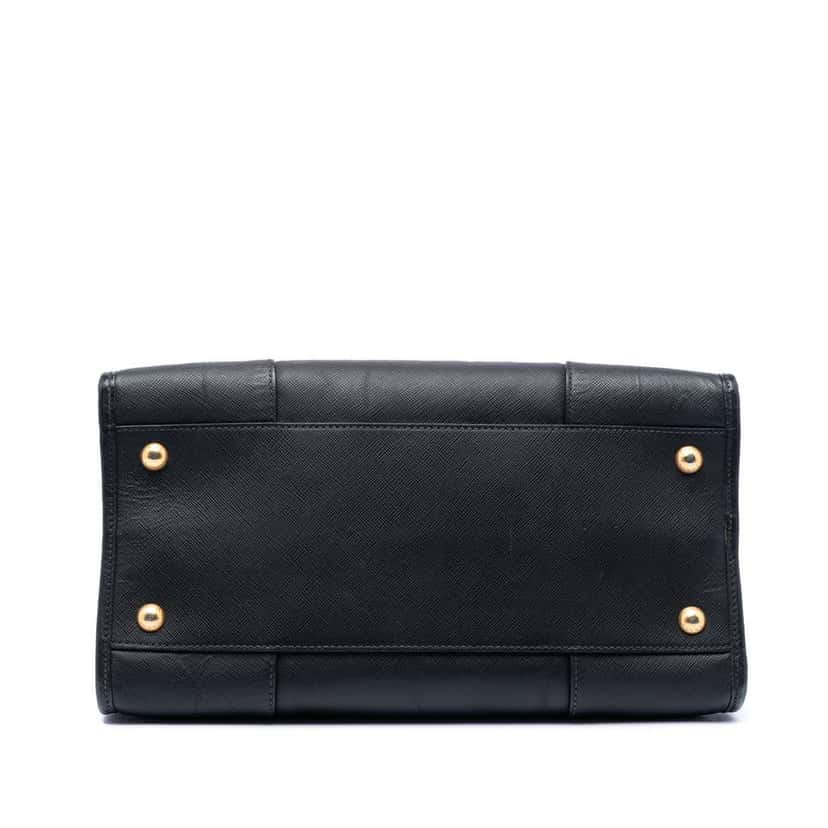 Prada Saffiano Lux Convertible Tote Black Leather Good condition - Inside View