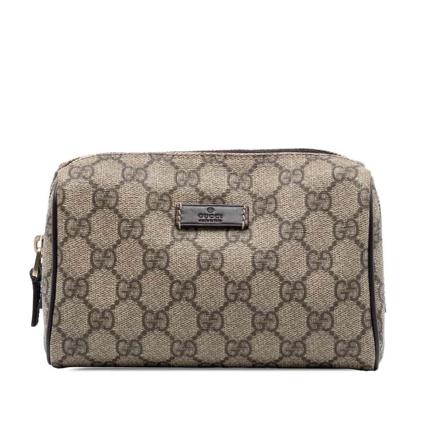 Gucci GG Supreme Pouch Beige Good condition - Front View
