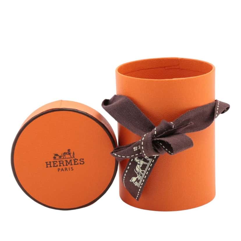 Hermès Les Cles a Pois Silk Twilly Scarf Purple Silk Good condition - Model View