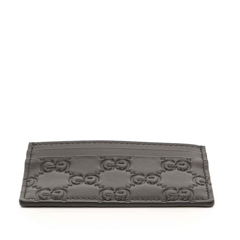 Gucci Guccissima Card Holder Black Leather Good condition - Inside View