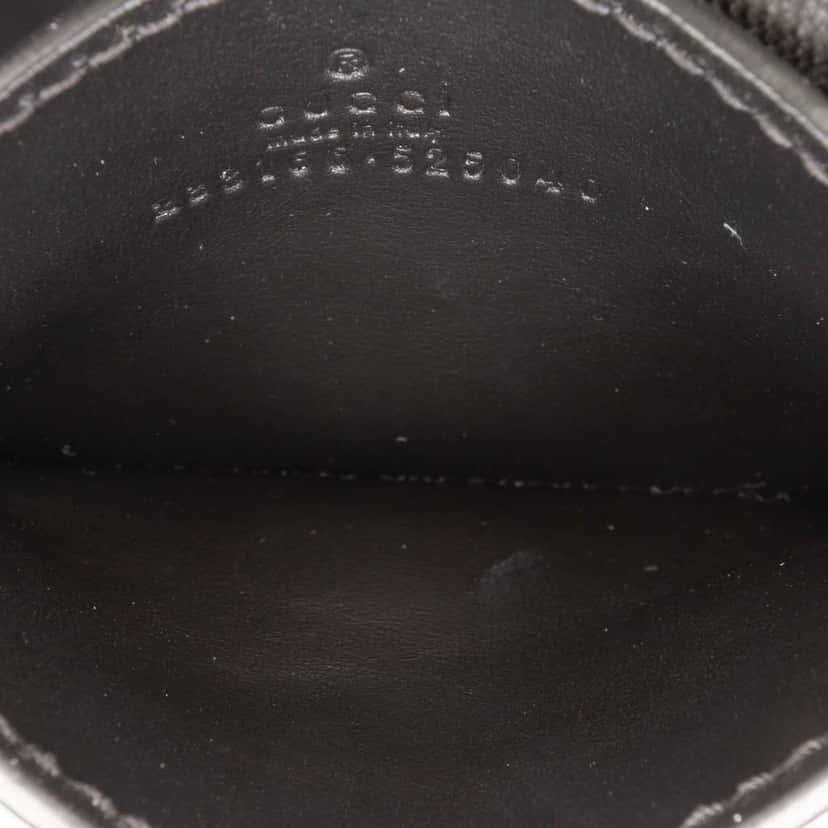 Gucci Guccissima Card Holder Black Leather Good condition - Model View