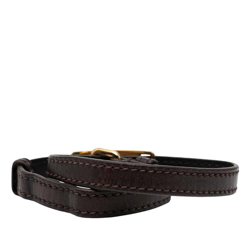 Louis Vuitton Leather Articles de Voyage Sign It Bracelet Brown Leather Good condition - Inside View