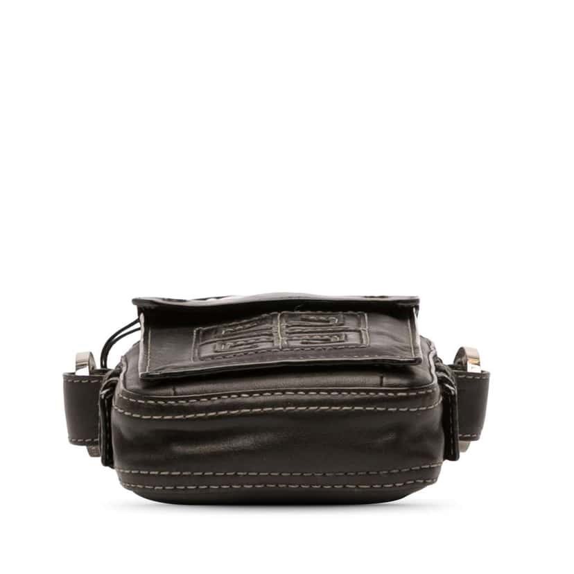 Givenchy 4G Embossed Leather Crossbody Black Leather Fair condition - Inside View