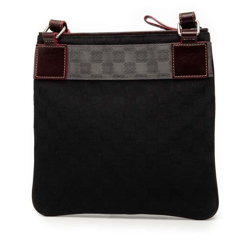 Loewe Anagram Canvas Crossbody Black Canvas Good condition - Back View