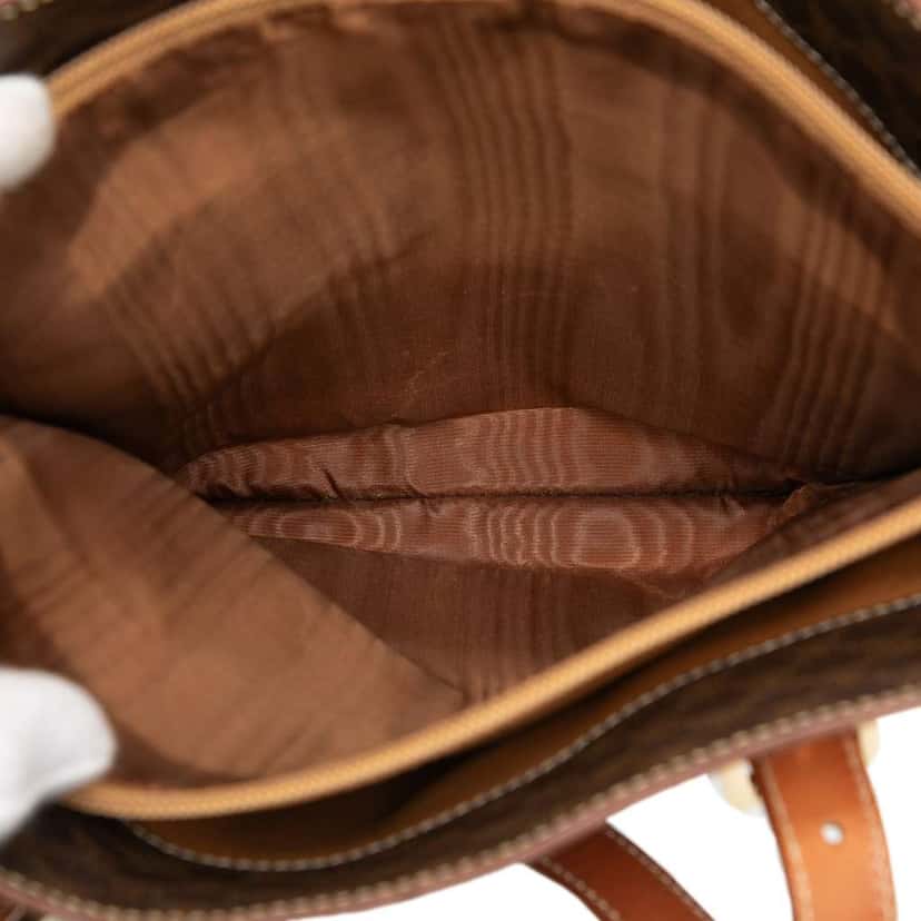 Celine Macadam Coated Canvas Tote Brown Canvas Fair condition - Model View