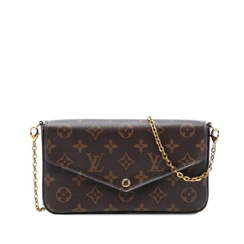 Louis Vuitton Monogram Pochette Felicie Brown Good condition - Front View