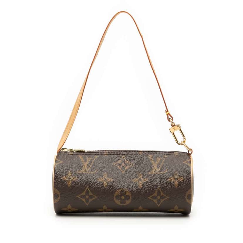 Louis Vuitton Monogram Papillon Pochette Brown Fair condition - Front View
