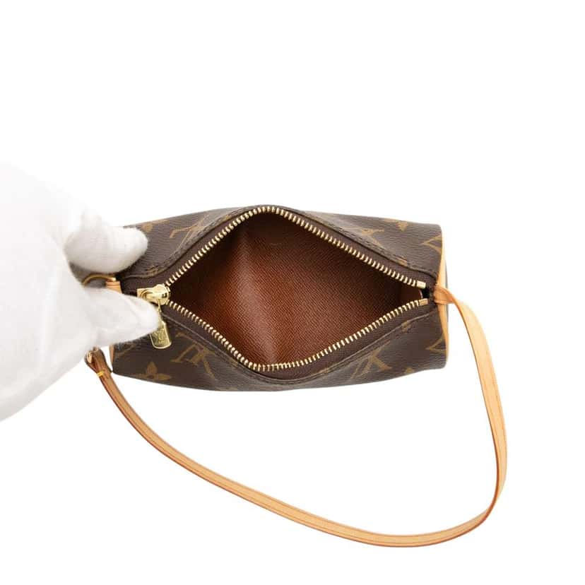 Louis Vuitton Monogram Papillon Pochette Brown Fair condition - Model View