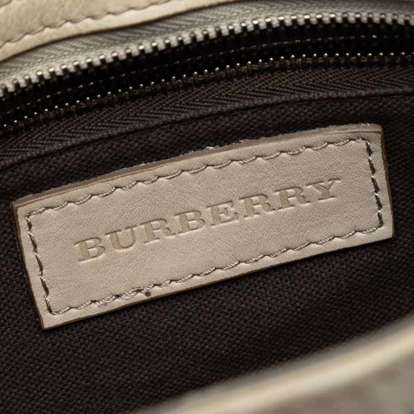 Burberry Smoke Check Coated Canvas Shoulder Bag Beige Good condition - Box View