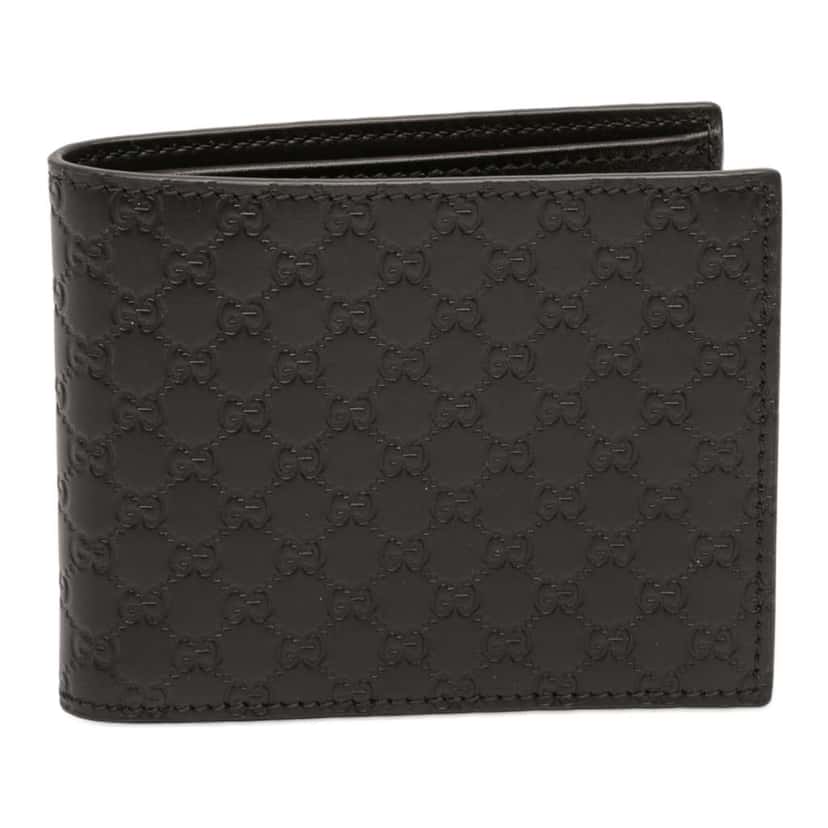 Gucci Microguccissima Bifold Wallet Black Leather Good condition - Front View