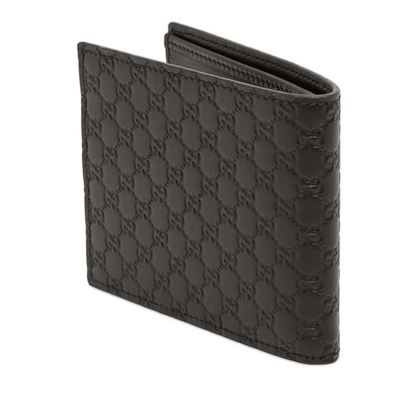 Gucci Microguccissima Bifold Wallet Black Leather Good condition - Back View