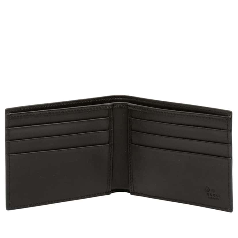 Gucci Microguccissima Bifold Wallet Black Leather Good condition - Model View