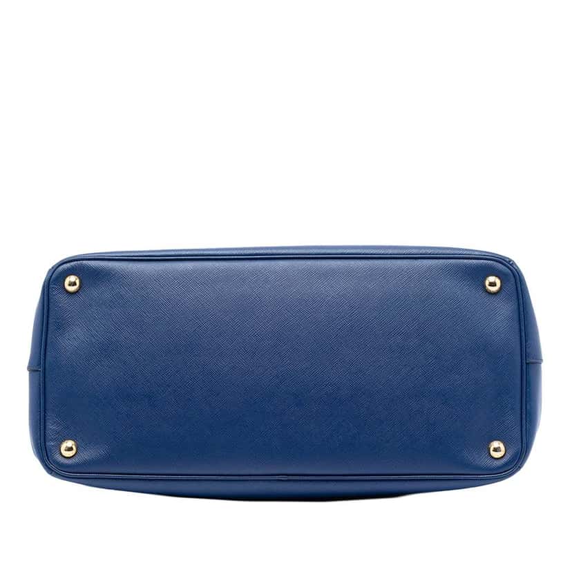 Prada Large Saffiano Lux Galleria Satchel Blue Leather Good condition - Inside View
