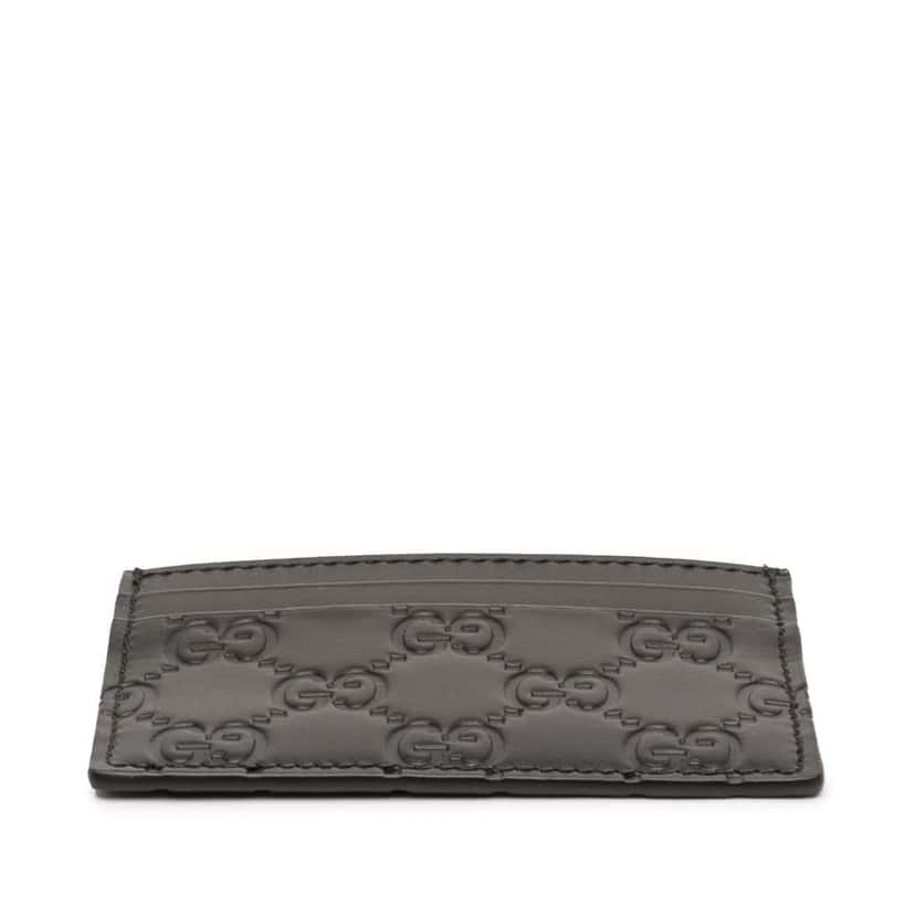 Gucci Guccissima Card Holder Black Leather Good condition - Inside View