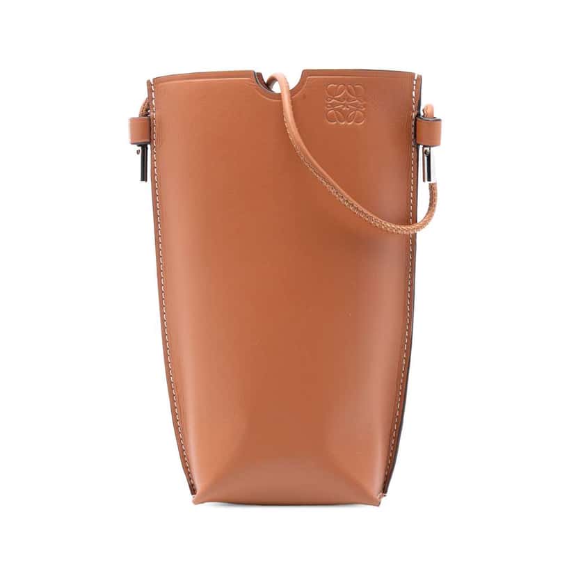 Loewe Leather Gate Pocket Crossbody Brown Leather Good condition - Front View