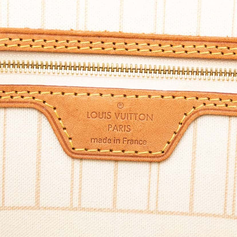 Louis Vuitton Damier Azur Neverfull MM White Good condition - Box View